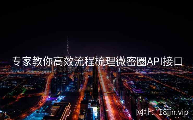专家教你高效流程梳理微密圈API接口