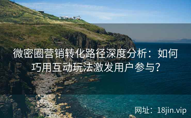 微密圈营销转化路径深度分析：如何巧用互动玩法激发用户参与？